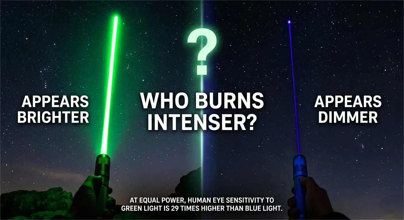Blue Laser Pointer vs Green Laser Pointer Burning Test: Why the Brighter One Loses image 1