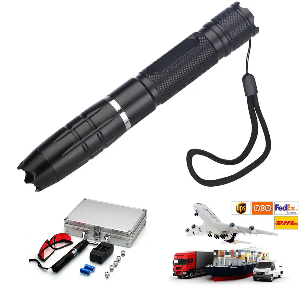 High Power Blue Laser Pointer 1200mw 450nm Adjustable Focus, SKU B014, 1200mw power, 450nm Blue laser wavelength, Black color, product thumbnail 16