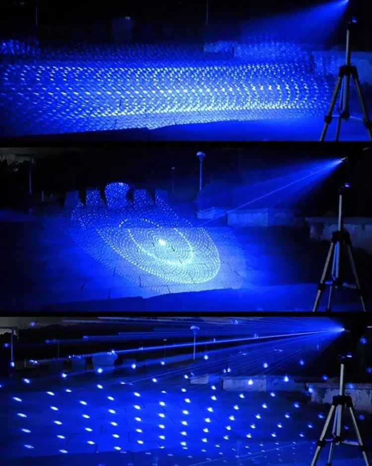 Laser Pointer  1600mW Blue 16340 Compact & 18650 Extended, SKU B017, 1600mw power, 450nm blue laser wavelength, black / silver color, product thumbnail 3
